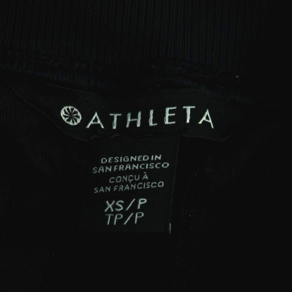 Athleta Size XS P Petite Black Venice Velvet Stripe Jogger High Rise Knit Pants - Picture 5 of 8